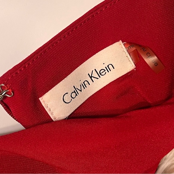 CALVIN KLEIN BELTED WRAP STYLE SLEEVELESS DRESS - Picture 6 of 6